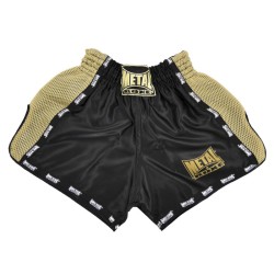 Short Boxe Thaï et Kick Boxing noir or - Metal Boxe
