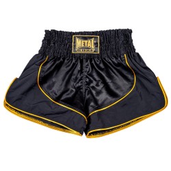Short Boxe Thaï Siam noir et or - Metal Boxe